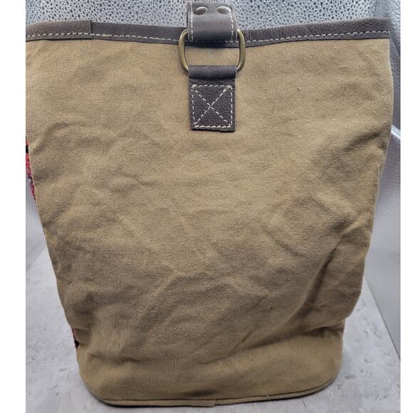 Pink Printed Design Double Wine Bag With Cowhide Star - Picture 2 of 5